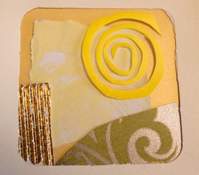 yellow swirl abstract layout
