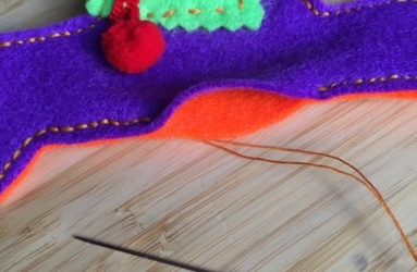 leaving a gap for stuffing to go in