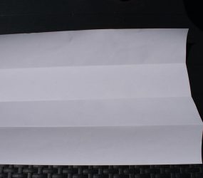folded A3 paper opened out